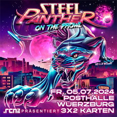 Endlich wieder Fasching! .rcn präsentiert: Steel Panther, Freitag, 05.07.2024, Würzburg, Posthalle