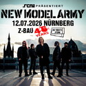 Heute, Donnerstag, Einsendeschluss: .rcn präsentiert NEW MODEL ARMY, So. 12.07.2026, Nürnberg, Z-Bau