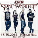 DEMNÄCHST EINSENDESCHLUSS: .rcn präsentiert SONIC SYNDICATE, MI. 15.10.2014, HIRSCH-NÜRNBERG