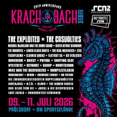 Der letzte Pogo: .rcn präsentiert: KRACH AM BACH 2026, Do.-So. 09.07.-11.07. Prölsdorf bei Bamberg