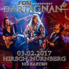 DEMNÄCHST EINSENDESCHLUSS: .rcn präsentiert: dARTAGNAN, FR. 03.02.2017, NÜRNBERG, HIRSCH