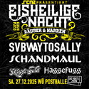 Heute, Sonntag, 21.12., Einsendeschluss: .rcn präsentiert: EISHEILIGE NACHT 2025, SA. 27.12.2025, WÜ - POSTHALLE
