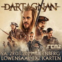 Heimspiel an einem Samstag: .rcn präsentiert: dARTAGNAN, Sa. 29.03.2025, Nürnberg, Löwensaal