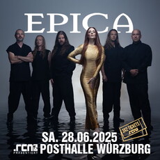 Samstag 21.06. Einsendeschluss: .rcn präsentiert EPICA, Sa. 28.06.2025, Würzburg, Posthalle