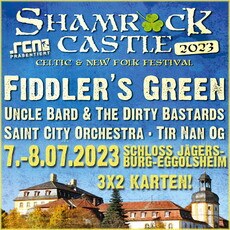 NEUE VERLOSUNG: .rcn Magazin präsentiert SHAMROCK CASTLE 2023, 07.-08.07.2023, SCHLOSS JÄGERSBURG/EGGOLSHEIM FRÄNKISCHE SCHWEIZ
