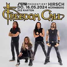 Montag Einsendeschluss: .rcn präsentiert FREEDOM CALL, DO. 16.06.2024, Nürnberg, Der Hirsch