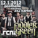 BALD EINSENDESCHLUSS: .rcn präsentiert: FIDDLER'S GREEN, 12.1.2012 WÜRZBURG POSTHALLE