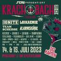 NEUE VERLOSUNG: .rcn präsentiert KRACH AM BACH, FR/SA. 14/15.07.2023, PRÖLSDORF BEI BAMBERG