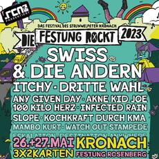 NEUE VERLOSUNG: .rcn präsentiert DIE FESTUNG ROCKT, FR/SA. 26/27.05.2023, FESTE MARIENBERG, KRONACH