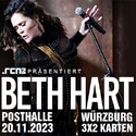 ENDE NOVEMBER: .rcn Magazin präsentiert BETH HART, MO. 20.11.2023, POSTHALLE/WÜRZBURG