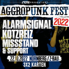 NICHT VERGESSEN: .rcn präsentiert: .rcn präsentiert: AGGROPUNK FEST 2022, SA. 22.10.2022, Z-BAU NBG.
