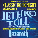 MONTAG EINSENDESCHLUSS: .rcn präsentiert: CLASSIC ROCK NIGHT MIT JETHRO TULL, MO. 22.07.2019, ERLANGEN - DECHSENDORFER WEIHER