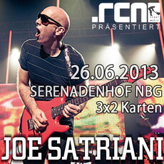 DEMNÄCHST EINSENDESCHLUSS: .rcn präsentiert: JOE SATRIANI, 26.6.2013, SERENADENHOF NÜRNBERG