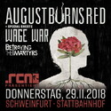 HEUTE EINSENDESCHLUSS: .rcn präsentiert: AUGUST BURNS RED, DO. 29.11.2018, STATTBAHNHOF, SCHWEINFURT