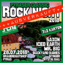 MORGEN MITTWOCH EINSENDESCHLUSS: .rcn präsentiert: PYRASER CLASSIC ROCK NIGHT 2018, SA. 28.07., BRAUEREIGUTSHOF PYRAS, THALMÄSSING