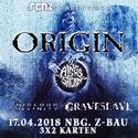 HEUTE, MONTAG, EINSENDESCHLUSS: .rcn präsentiert: ORIGIN, DI. 17.04.2018, Z-BAU NÜRNBERG