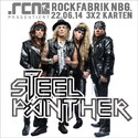 DEMNÄCHST EINSENDESCHLUSS: STEEL PANTHER, SO. 22.06.2014, ROFA NBG.