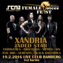 DEMNÄCHST EINSENDESCHLUSS: .rcn präsentiert: FEMALE VOICES FEST MIT XANDRIA, FR. 19.02.2016, BAMBERG-LIVE CLUB