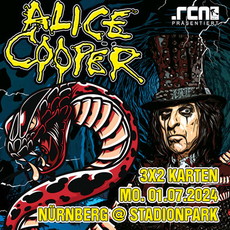 Sonntag Einsendeschluss: .rcn präsentiert: ALICE COOPER, Montag, 01.07.2024, Nürnberg, Stadionpark