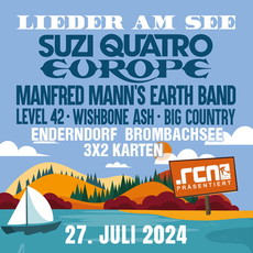 Mittwoch Mittag (24.07.) Einsendeschluss: .rcn präsentiert Lieder am See, Sa 27.07.2024, Enderndorf am Brombachsee